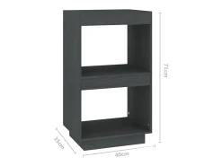 Estantería de madera maciza de pino gris 40x35x71 cm