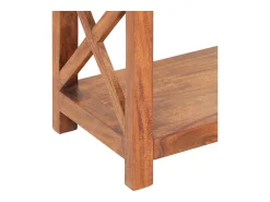 Estantería de madera maciza acacia acabado miel 100x30x180 cm
