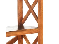Estantería de madera maciza acacia acabado miel 100x30x180 cm