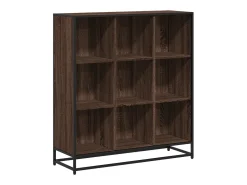 Estantería de madera y metal marrón roble 97,5x33x107,5 cm