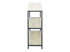 Estantería de metal y con efecto madera y 3 niveles, 120cm negro