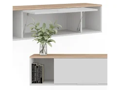 Estantería de pared blanco/sonoma 120x30x30 betti