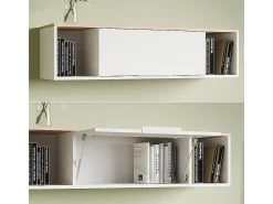 Estantería de pared blanco/sonoma 120x30x30 betti