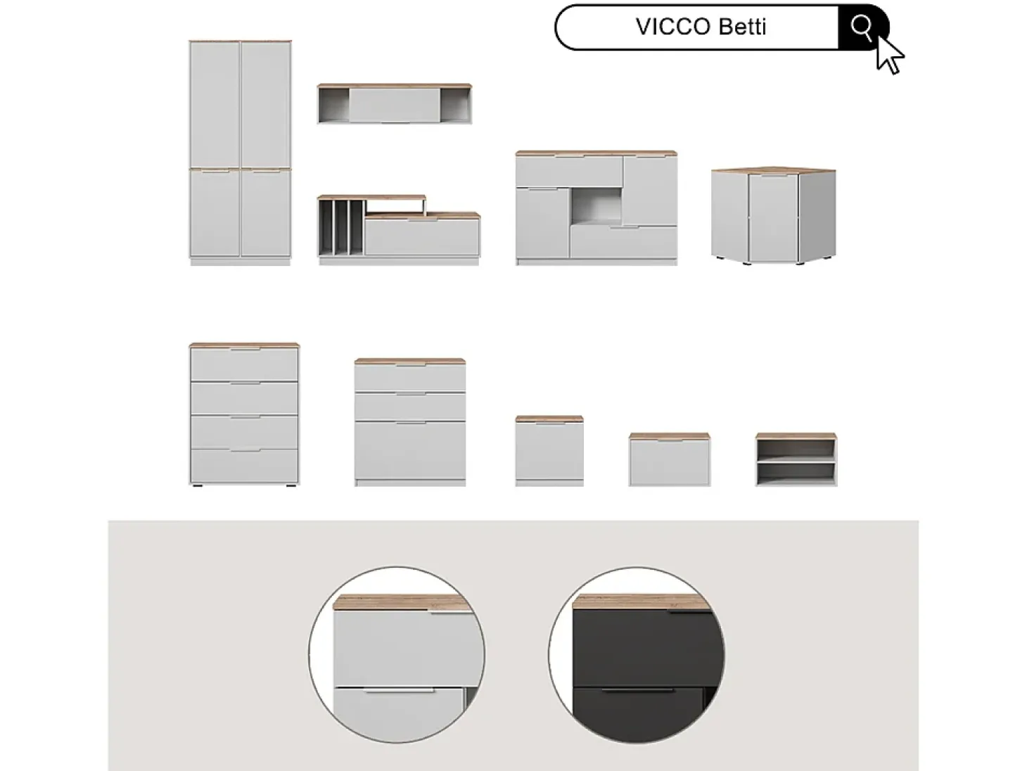 Estantería de pared blanco/sonoma 120x30x30 betti