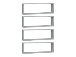 Estantería de pared cúbica de 4 piezas Sonoma gris 80x15x26,5 cm