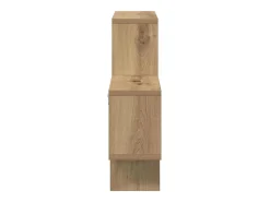 Estantería de pared con balda, roble hecho a mano, 82 x 15 x 51 cm