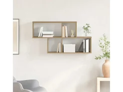 Estantería de pared con balda, roble artesanal, 100 x 20 x 53 cm