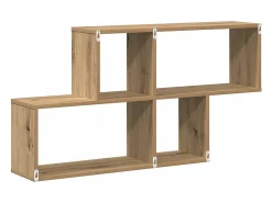 Estantería de pared con balda, roble artesanal, 100 x 20 x 53 cm