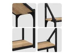 Estantería de pared con balda, roble artesanal, 60 x 21 x 51 cm