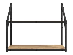 Estantería de pared con balda, roble artesanal, 60 x 21 x 51 cm