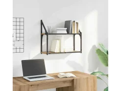 Estantería de pared con balda, roble artesanal, 60 x 21 x 51 cm
