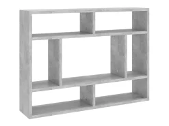 Estantería de pared contrachapada gris hormigón 75x16x55 cm ES87499
