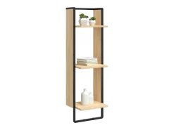 Estantería de pared de 3 niveles roble Sonoma 30x25x100 cm