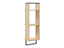 Estantería de pared de 3 niveles roble Sonoma 30x25x100 cm