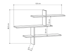 Estantería de pared de diseño TANA