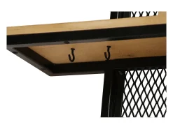 Estantería de pared doble en metal y mango macizo A60 cm RACK