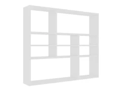 Estantería de pared madera contrachapada blanco 90x16x78 cm