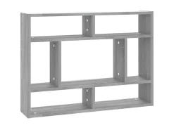Estantería de pared madera de ingeniería gris sonoma 75x16x55cm ES27566