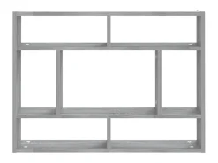 Estantería de pared madera de ingeniería gris sonoma 75x16x55cm ES27566