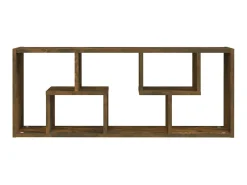 Estantería de pared madera ingeniería roble ahumado 36x16x90 cm ES99419