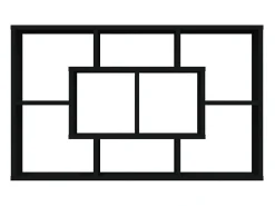 Estantería de pared madera contrachapada negra 85x16x52,5 cm