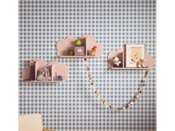 Estantería de pared nube para dormitorio infantil, set de 3 rosa