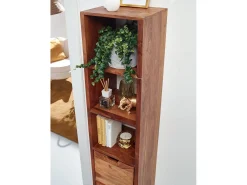 Estantería de pared 35x150x30 cm Moderna Madera Maciza de Sheesham | Estante Colgante de Flotación