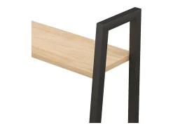 Estantería de pie 5 baldas marrón claro y negro 56x35x174 cm
