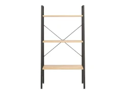 Estantería de pie 3 baldas marrón claro y negro 56x35x108 cm