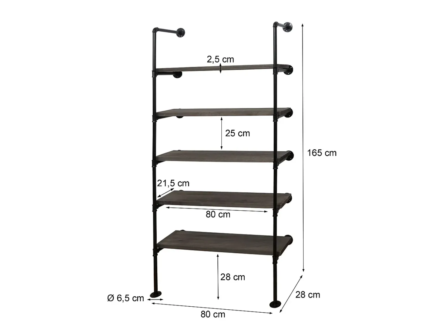 Estantería de pie MCW-C45, gris