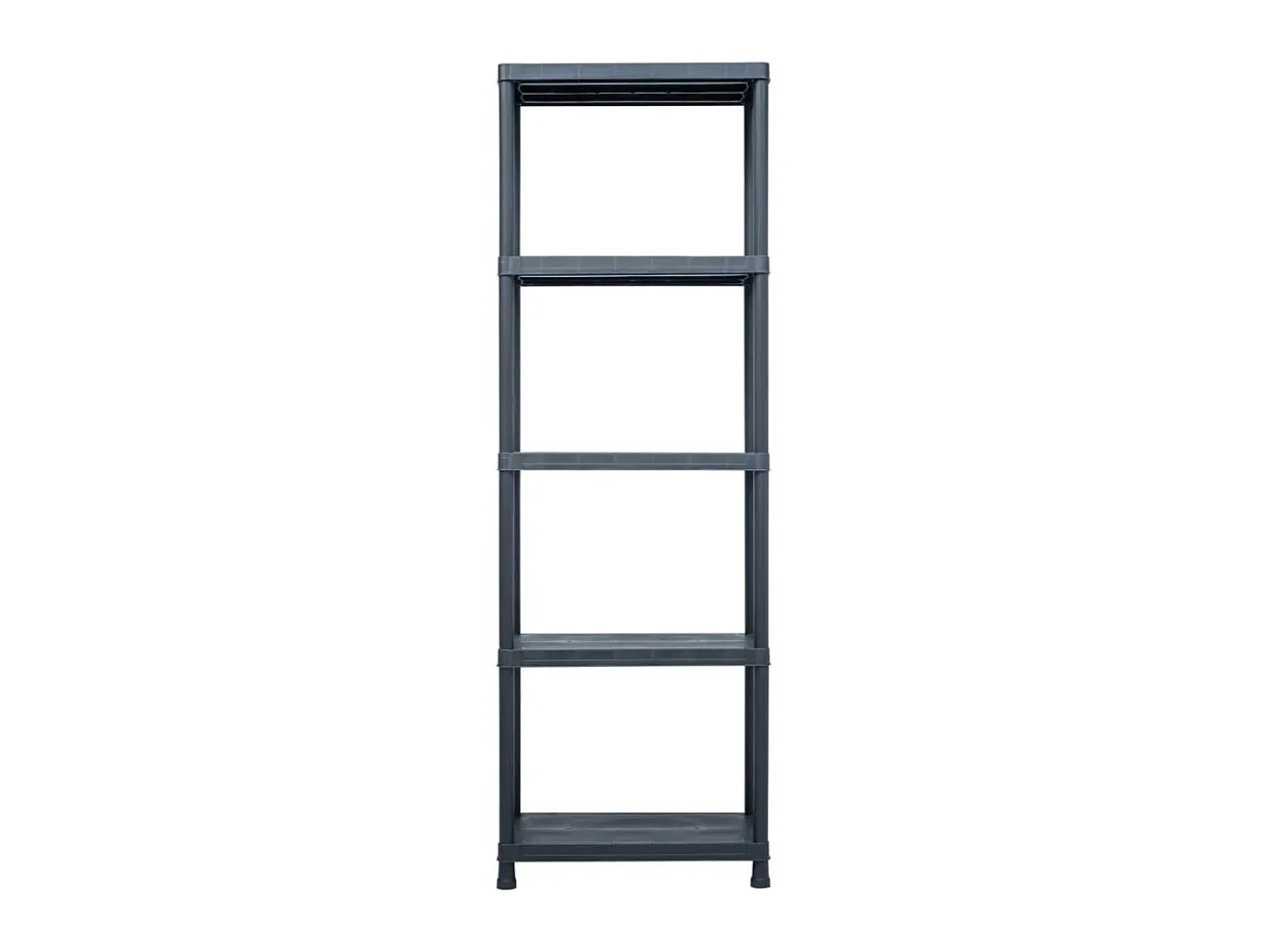 Estantería de plástico 2 unidades 125 kg 60x30x180 cm negro ES564007