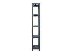Estantería de plástico 2 unidades 125 kg 60x30x180 cm negro ES564007