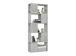 Estantería divisor de espacios gris hormigón 60x24x155 cm