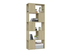 Estantería divisor de espacios roble Sonoma 60x24x155 cm