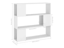 Estantería divisor de espacios blanco 100x24x94 cm