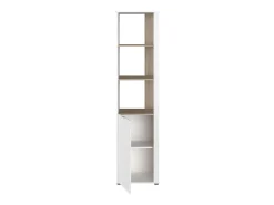Estantería Dormitorio Juvenil Boreal Blanco Mate/Roble Japonés 50x205x40 cm