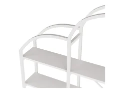 Estantería en forma de nube con 5 baldas - MDF y metal - Blanco
