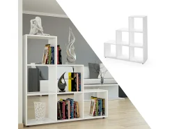 Estantería escalonada blanco 107.2x29x107.8