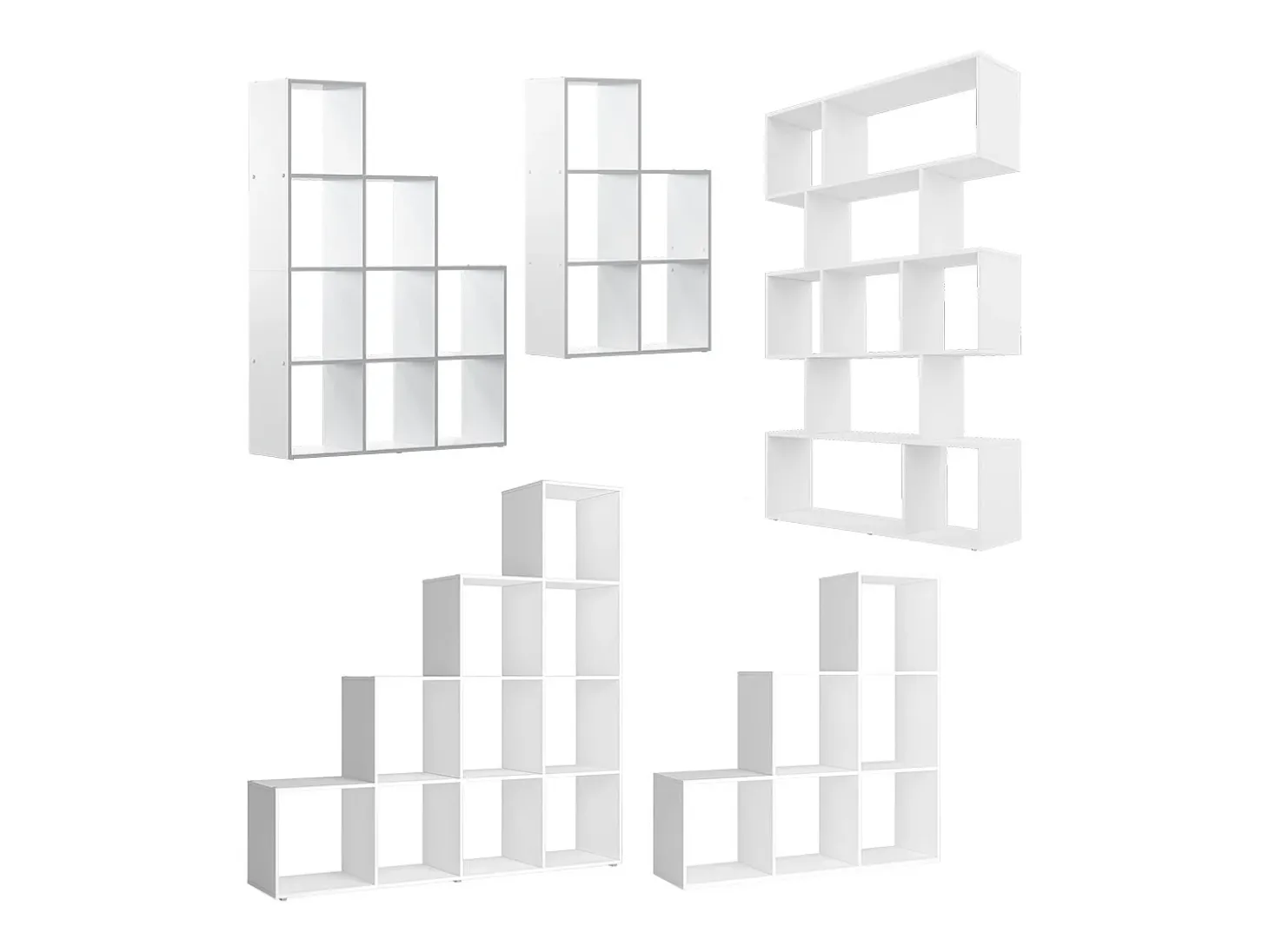 Estantería escalonada blanco 103.5x29x144 aramis