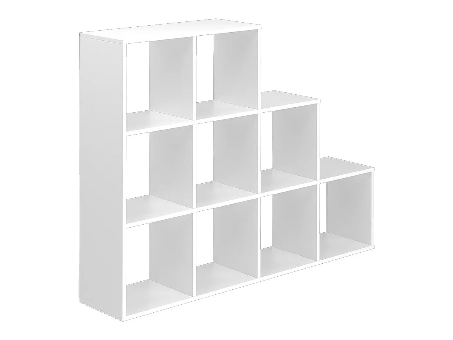 Estantería escalonada blanco 142.4x29x107.8