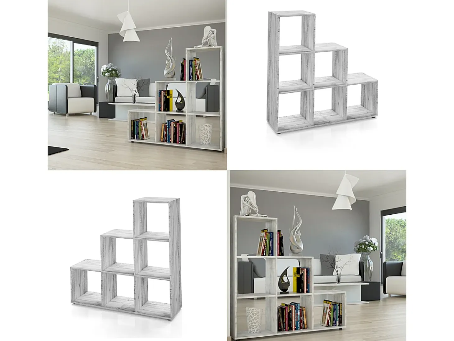 Estantería escalonada hormigón 107.2x29x107.8