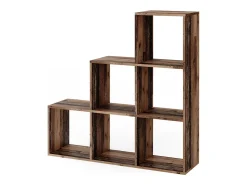 Estantería escalonada madera antigua 107.2x29x107.8