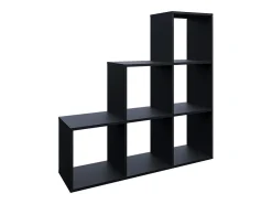 Estantería escalonada negro 107.2x29x107.8