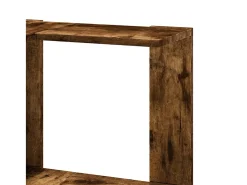 Estantería esquina 5 niveles madera roble ahumado 50x50x179 cm