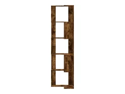Estantería esquina 5 niveles madera roble ahumado 50x50x179 cm