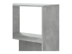 Estantería esquina 4 niveles madera gris hormigón 85x85x140 cm
