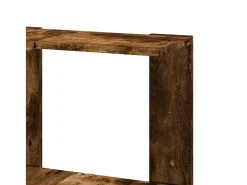 Estantería esquina 3 niveles madera roble ahumado 50x50x102 cm