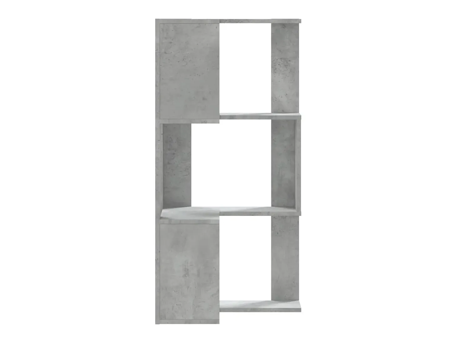 Estantería esquina 3 niveles madera gris hormigón 50x50x102 cm