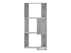 Estantería esquina 3 niveles madera gris hormigón 50x50x102 cm