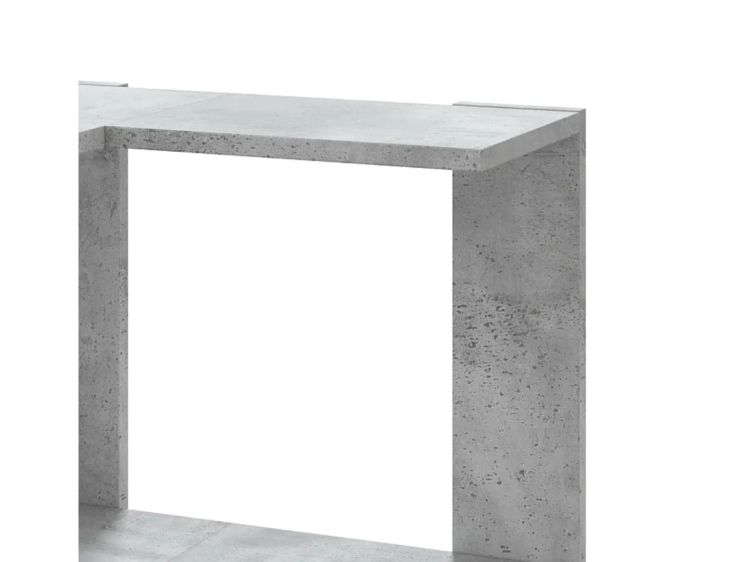 Estantería esquina 3 niveles madera gris hormigón 50x50x102 cm